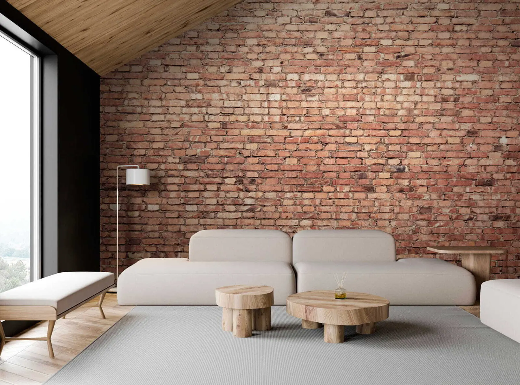 stenske poslikave Rjava barva, les in pravokotnik u53032