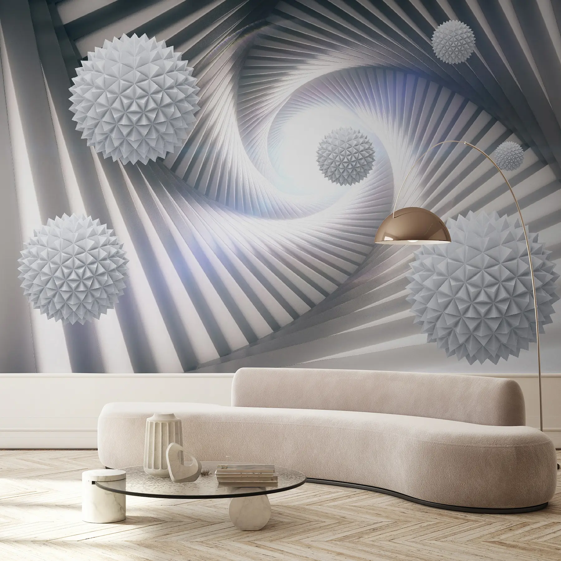 stenske poslikave 3D predor in krogle u03120