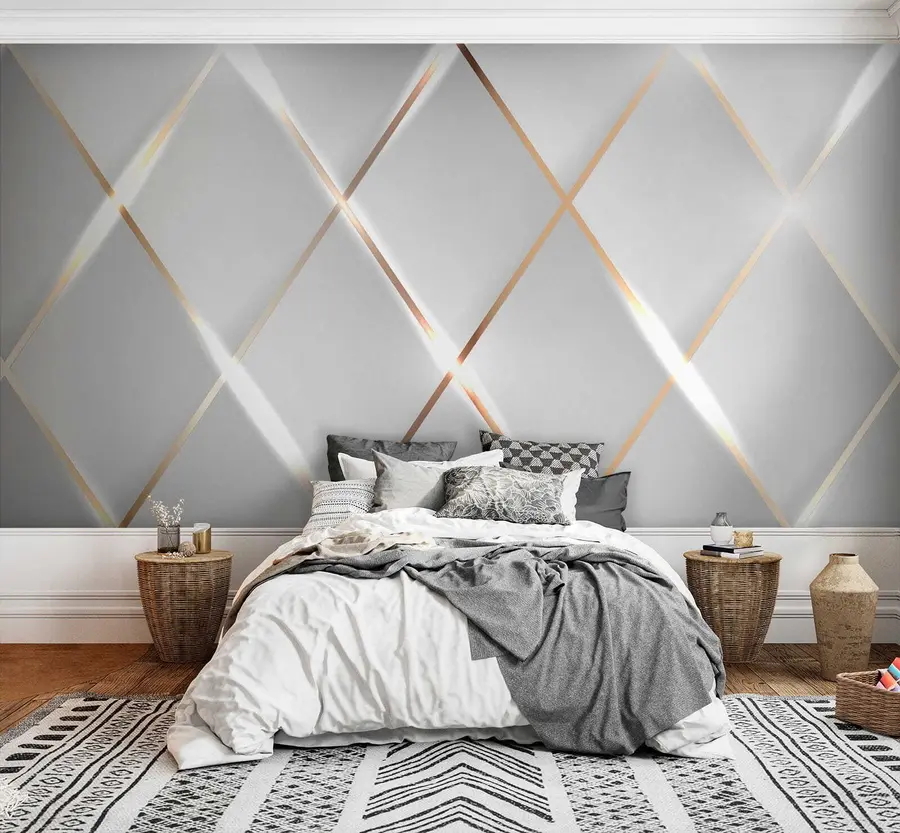 stenske poslikave Mreža na belem ozadju u06014