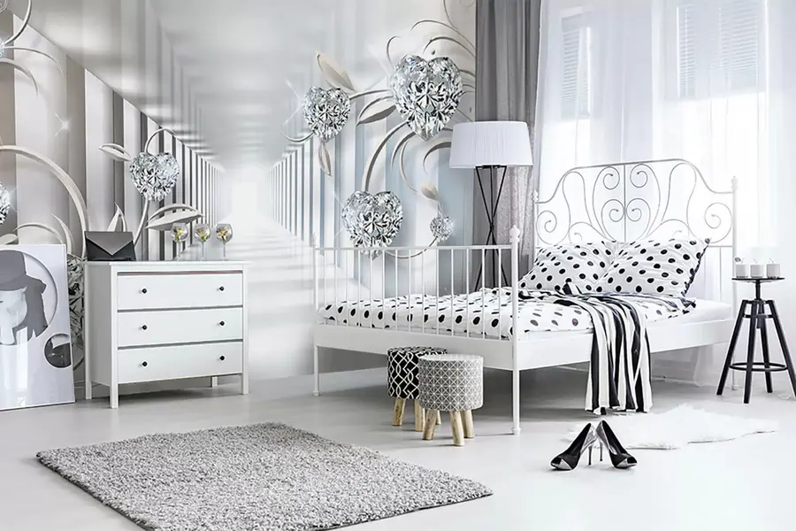 stenske poslikave Diamantna srca v predoru u07513