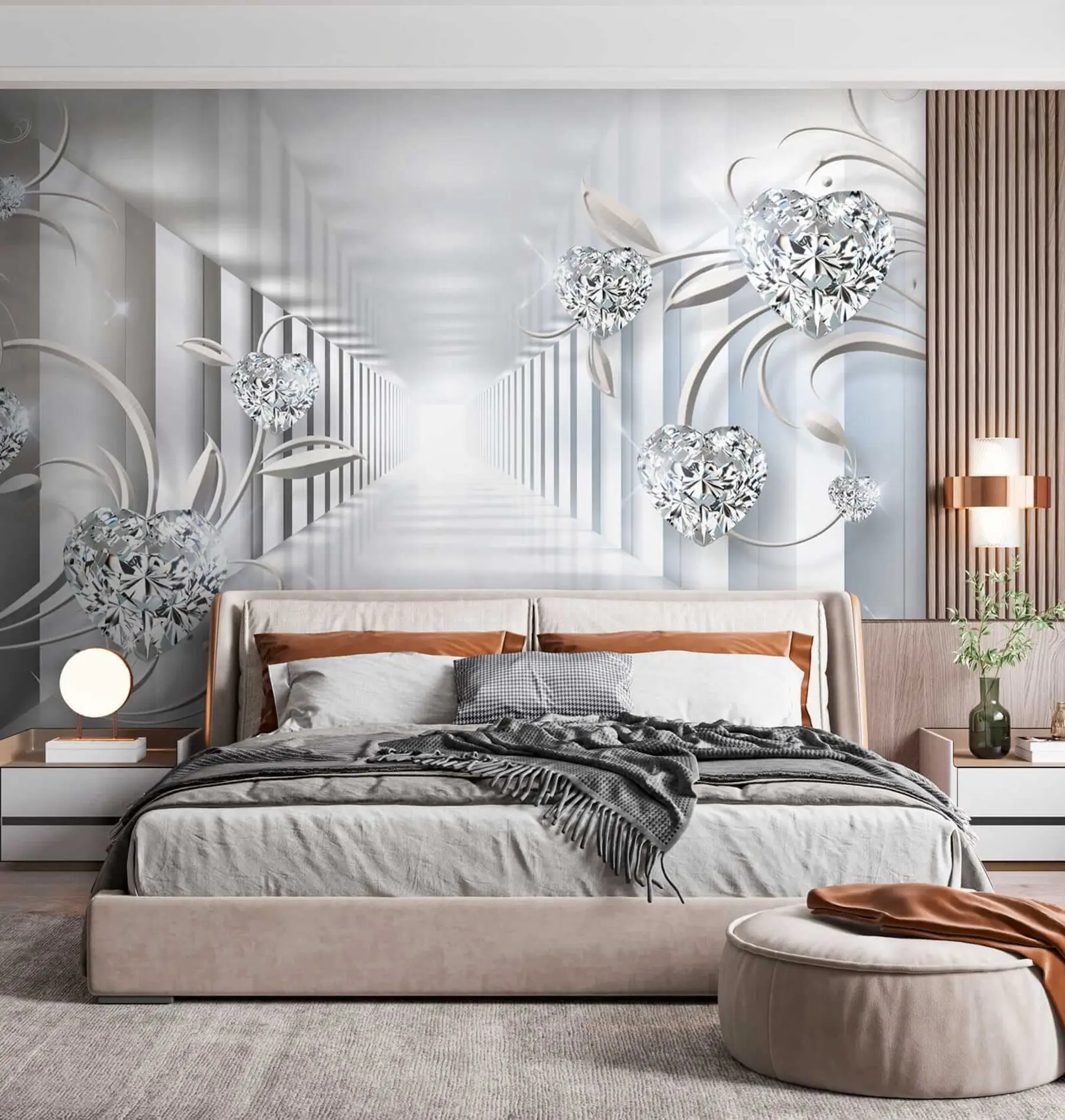 stenske poslikave Diamantna srca v predoru u07513