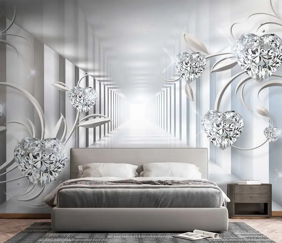 stenske poslikave Diamantna srca v predoru u07513