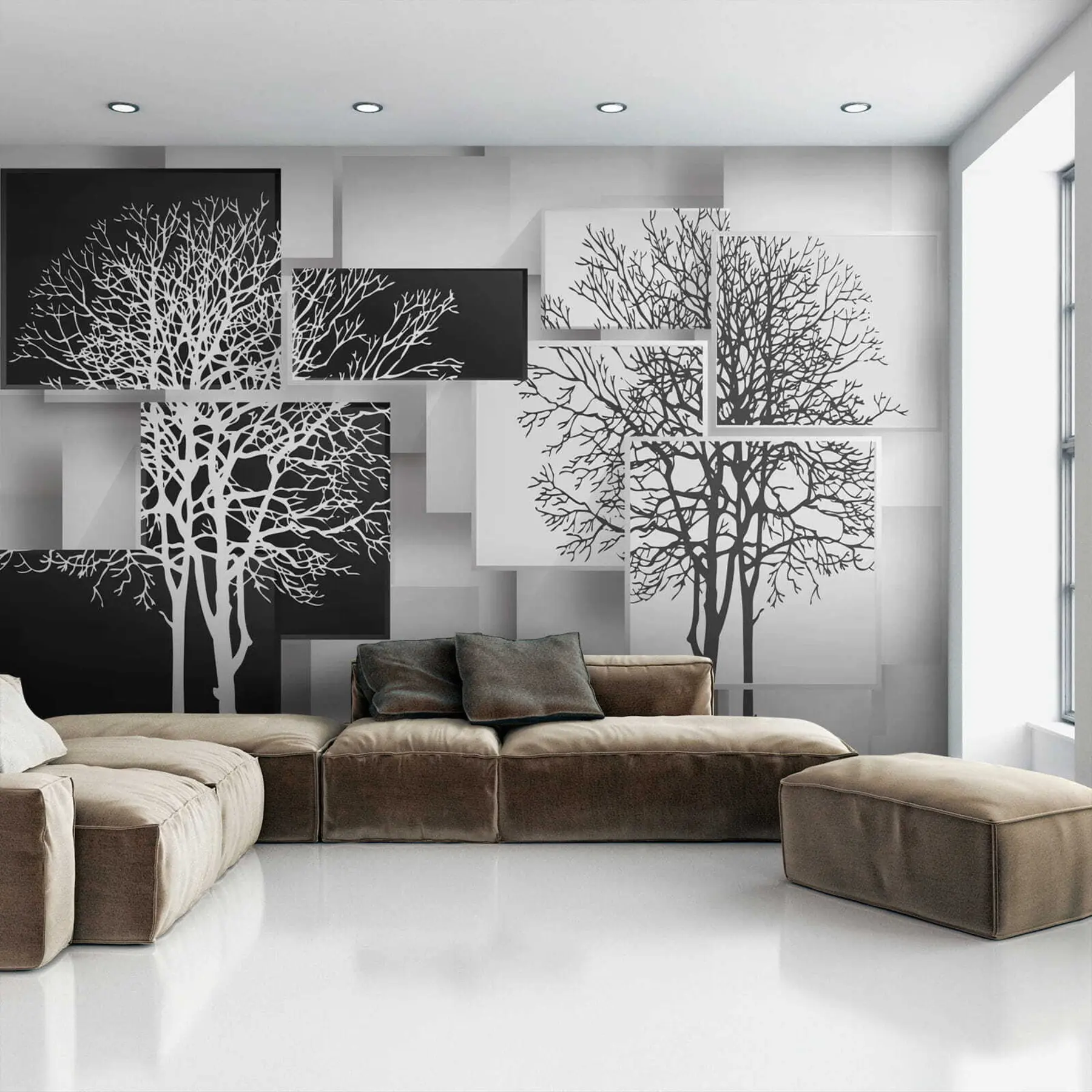 stenske poslikave Drevo Yin Yan u09369