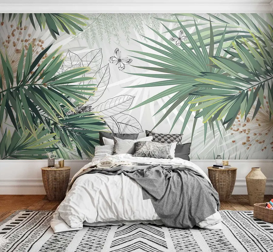 stenske poslikave Zelene veje palm u12819