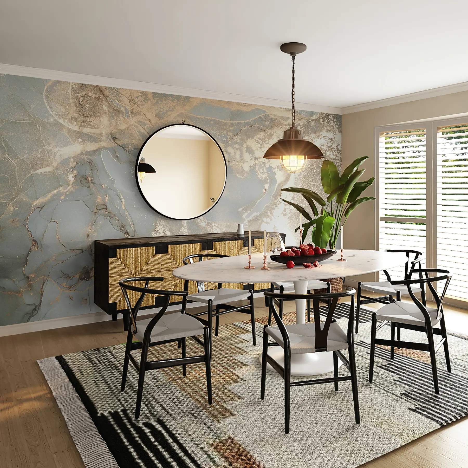 stenske poslikave Siv in rumen marmor u17492