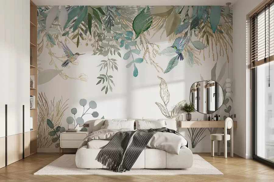 stenske poslikave Botanika, list in zelena u17579