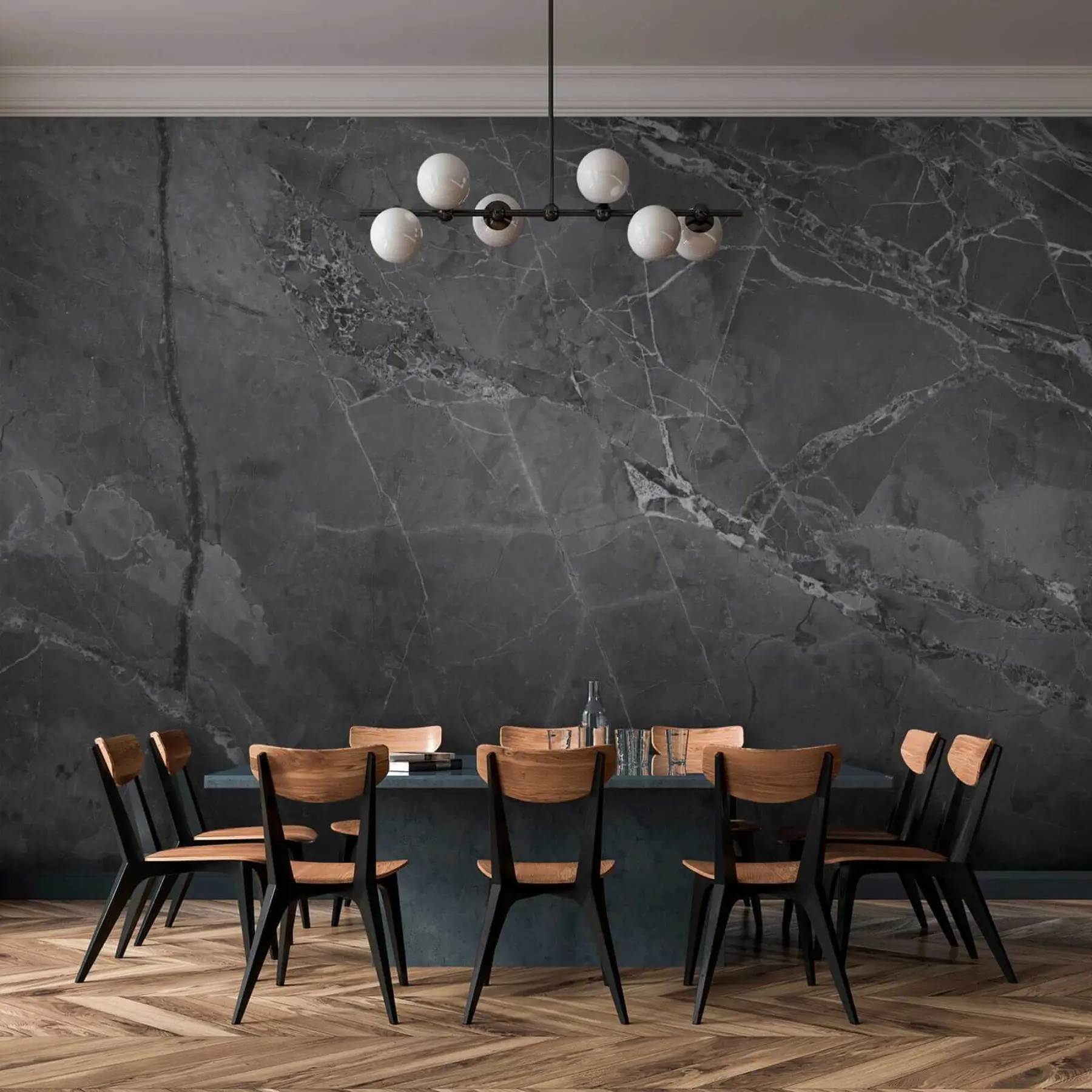 stenske poslikave Temno siv marmor u29912