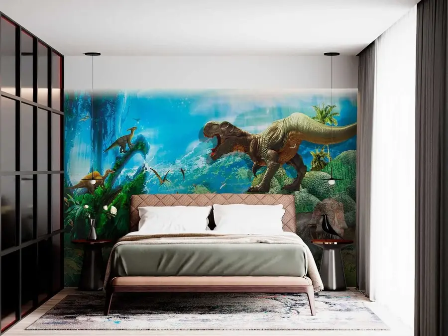 stenske poslikave Dinozavri v džungli u35232