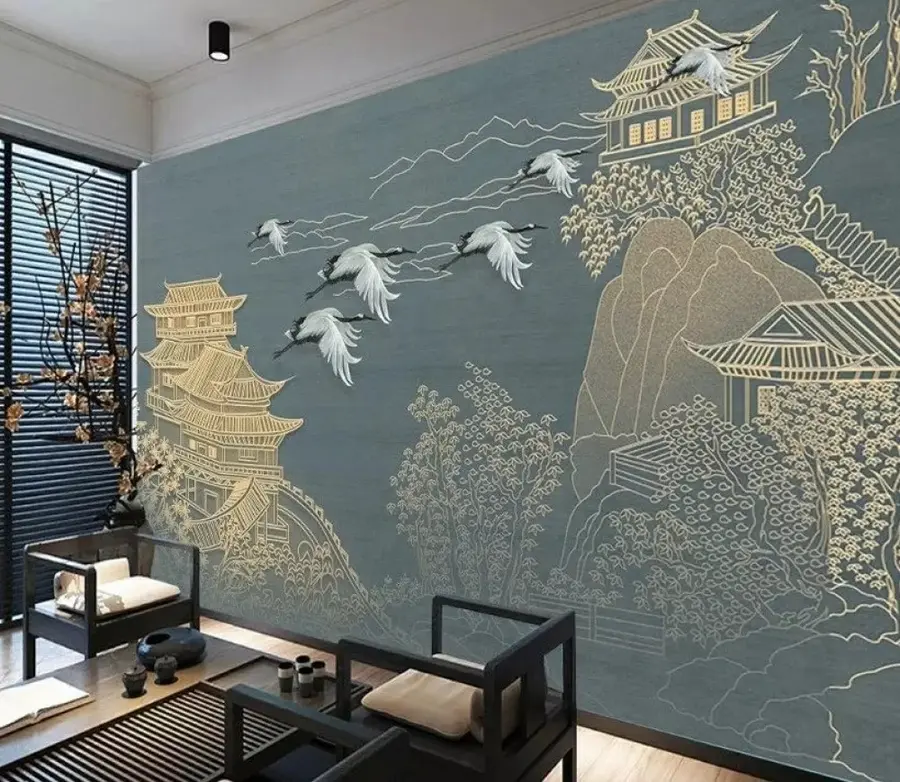 stenske poslikave Risba v japonskem slogu u38720