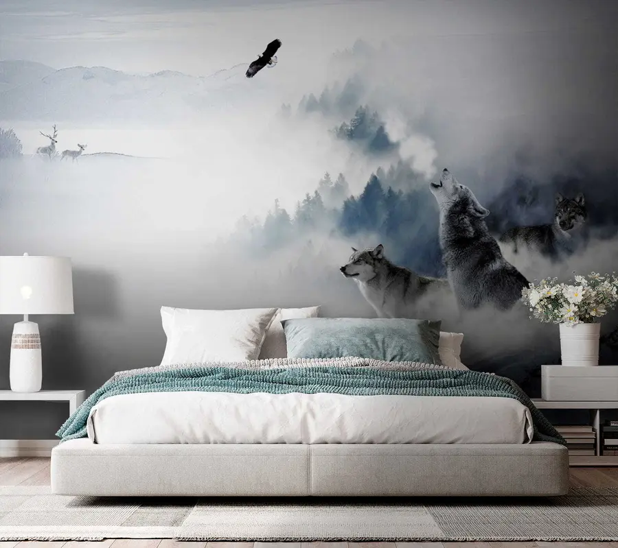 stenske poslikave Volkovi v gozdu u42161