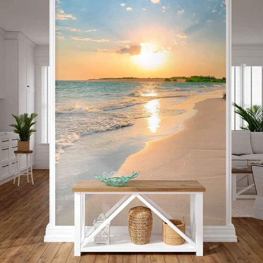 stenske poslikave Sončni zahod na morski obali u53408