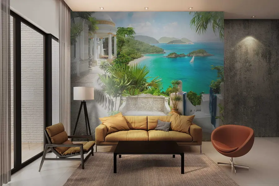 stenske poslikave Počitek na obali u79434