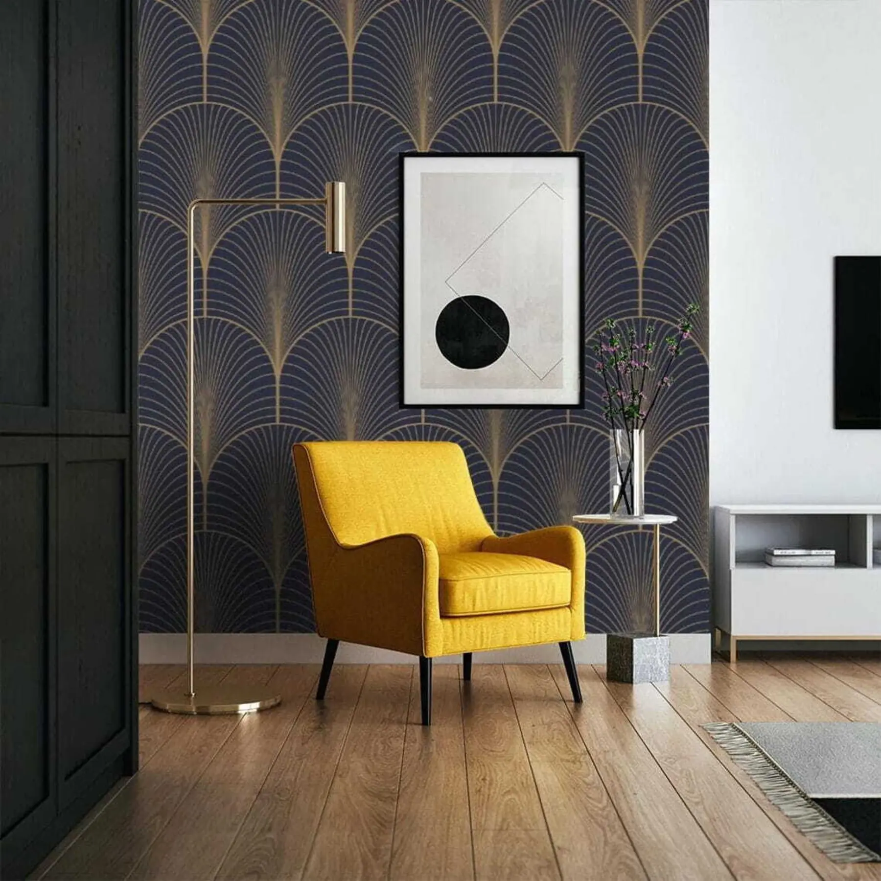 stenske poslikave Vzorec art deco u53246