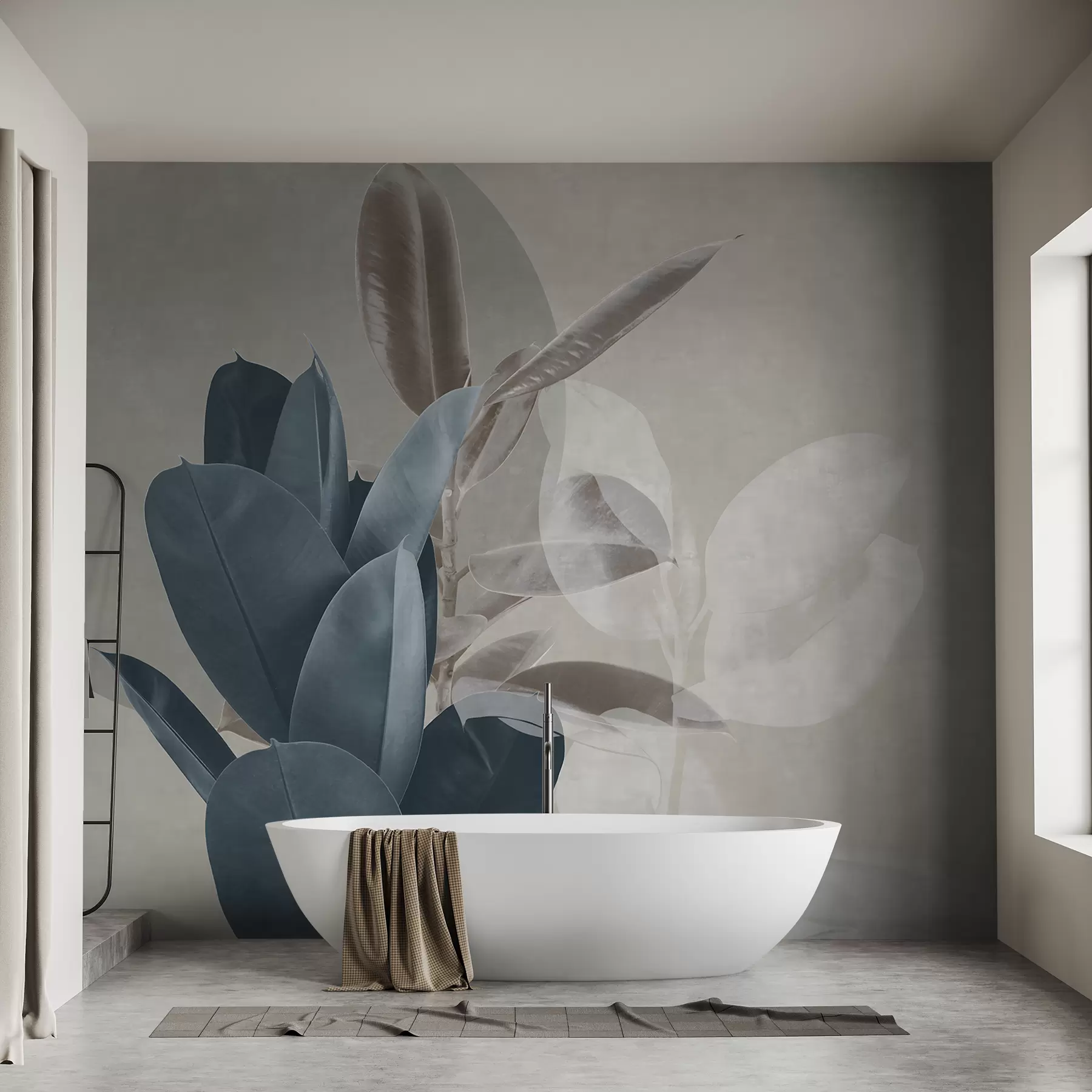 stenske poslikave Ficus na grunge stenskem ozadju u71334