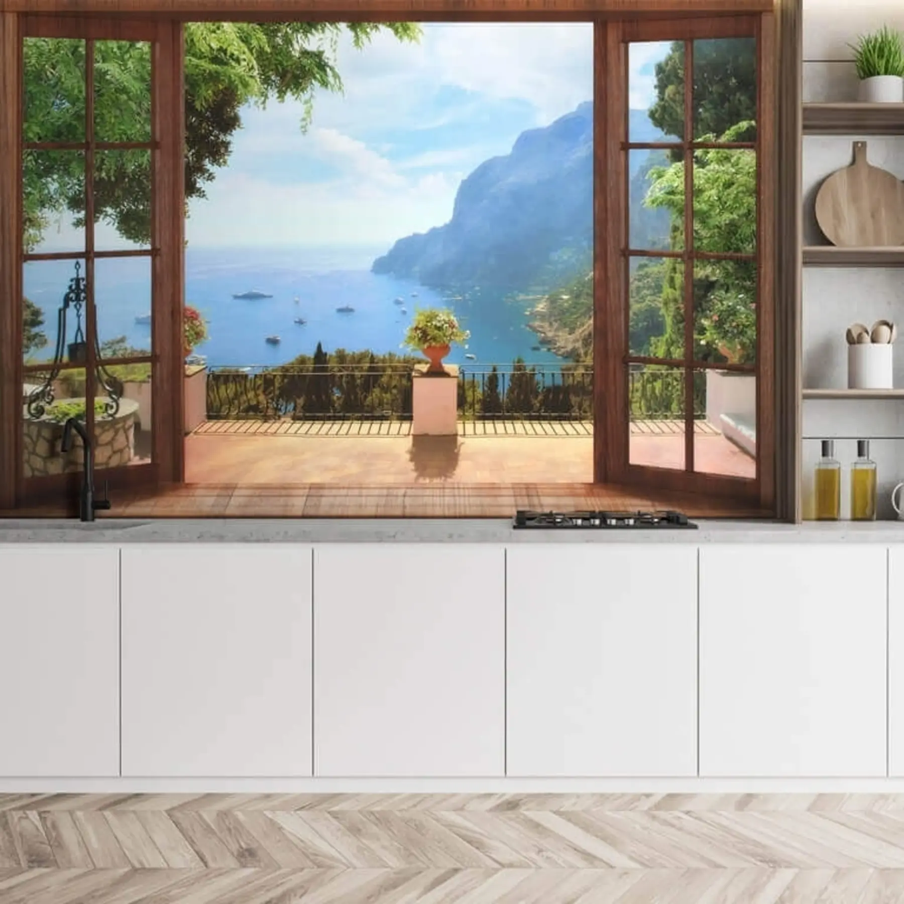 stenske poslikave Voda, nebo in oblak u18229