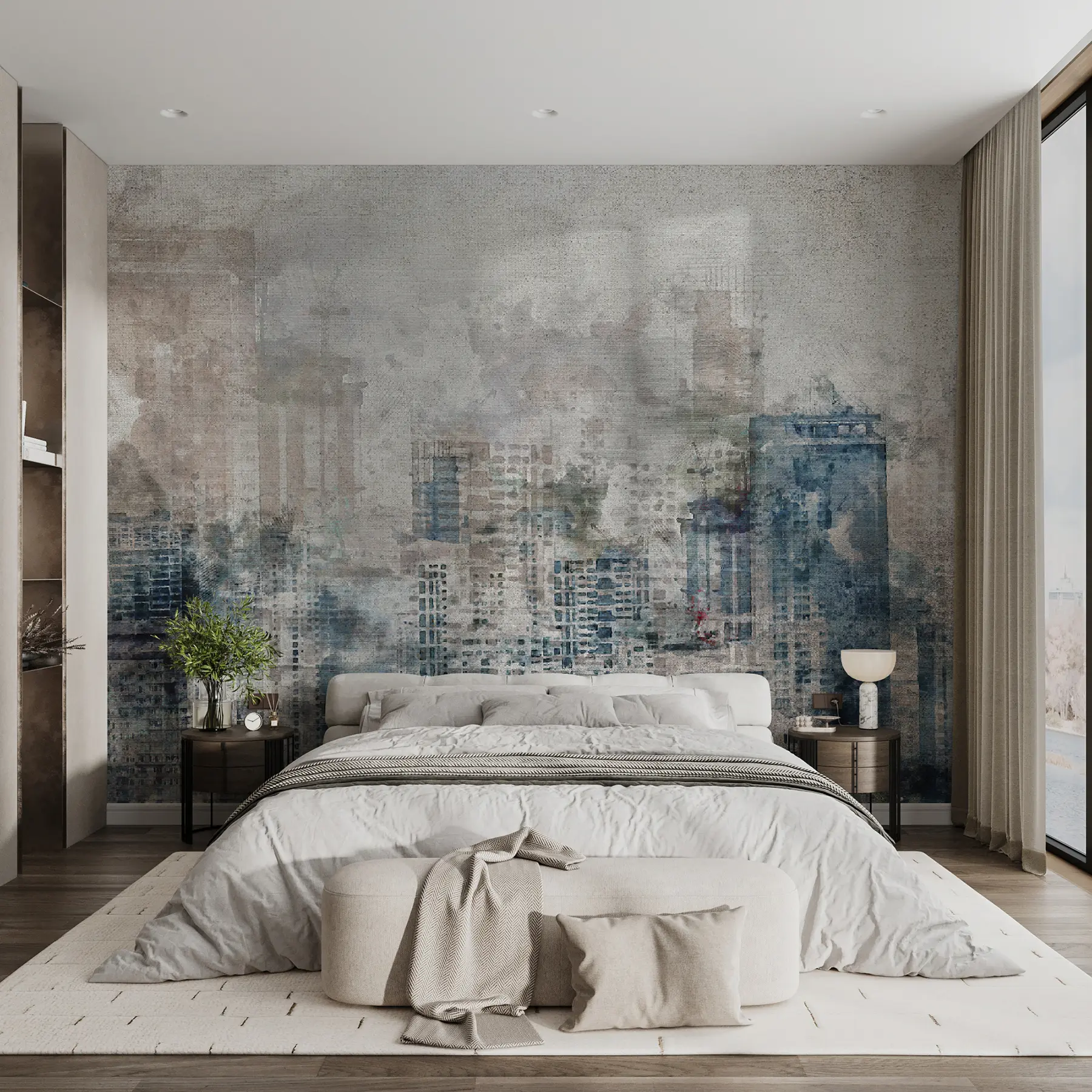 stenske poslikave Akvarelno mesto, platno u20070