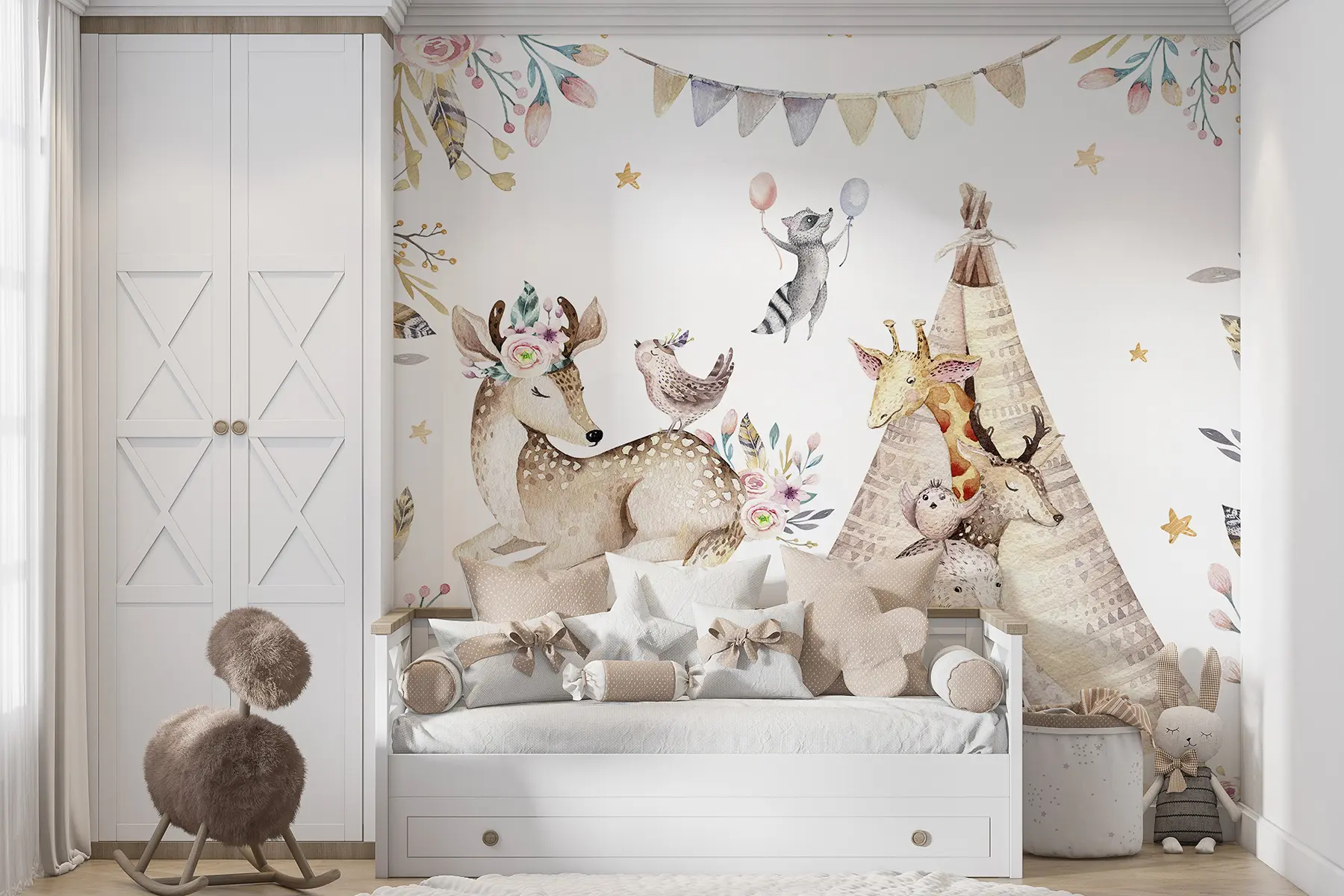 stenske poslikave Pravljična zabava z živalmi u01584d1