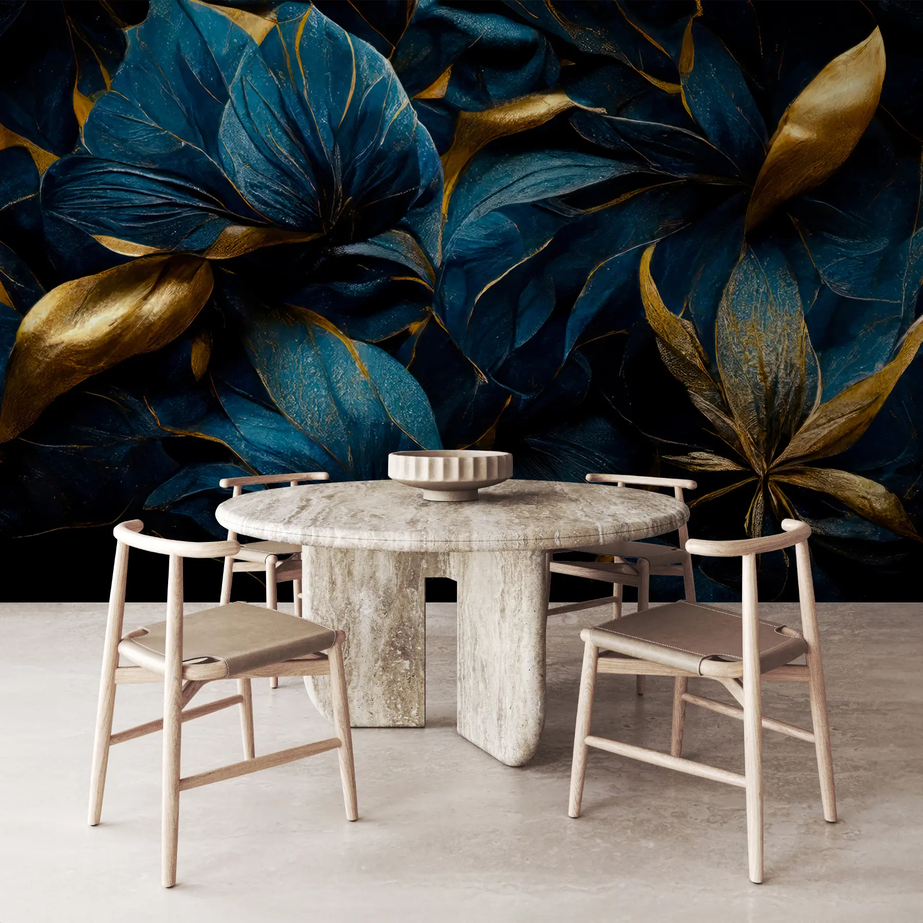 stenske poslikave Modro kraljevsko cvetje u74140d1