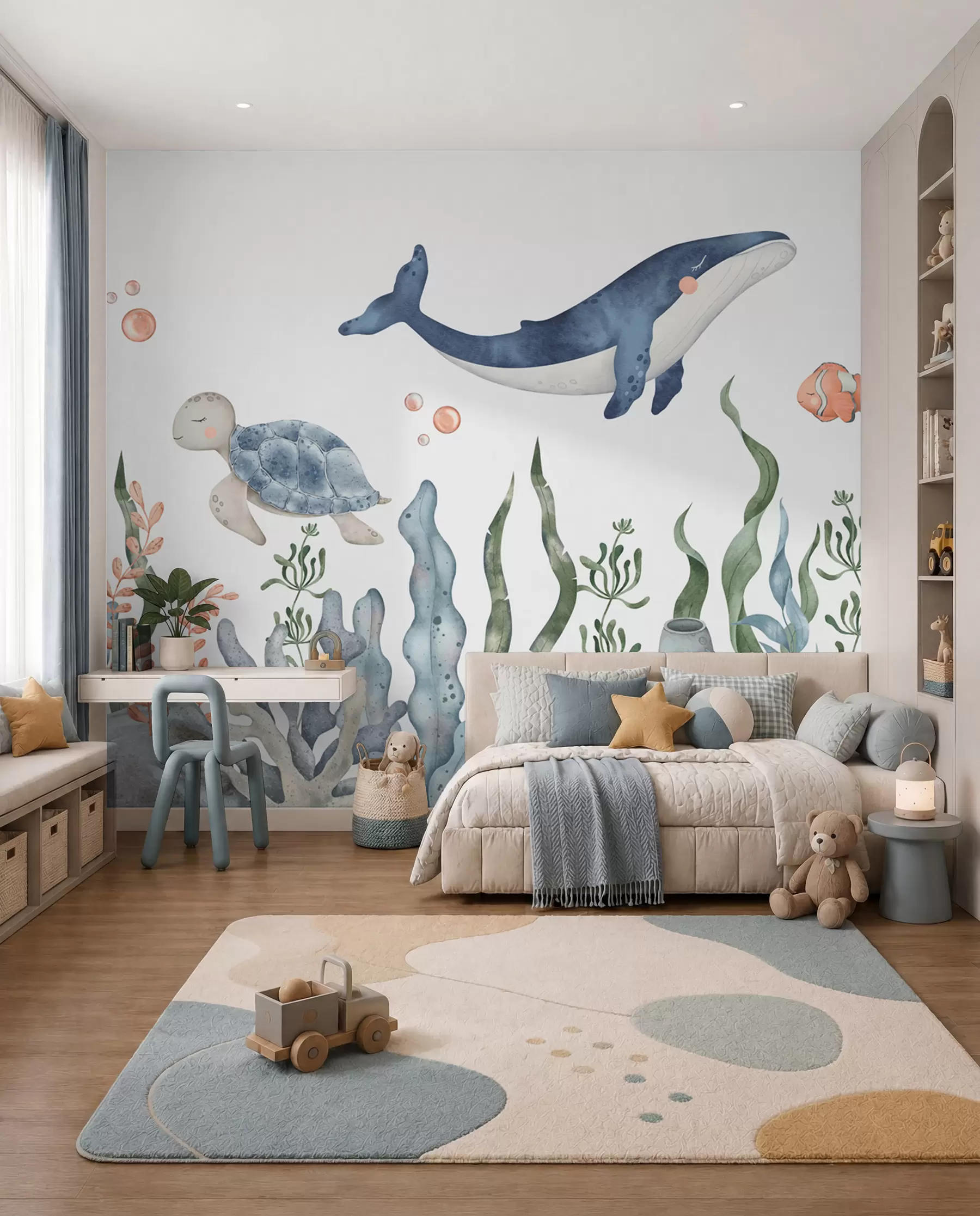 stenske poslikave Mali prijatelji oceana w00383