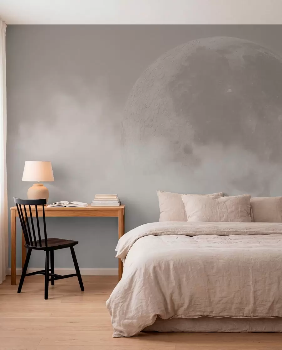 stenske poslikave Luna na bež nebu w00548