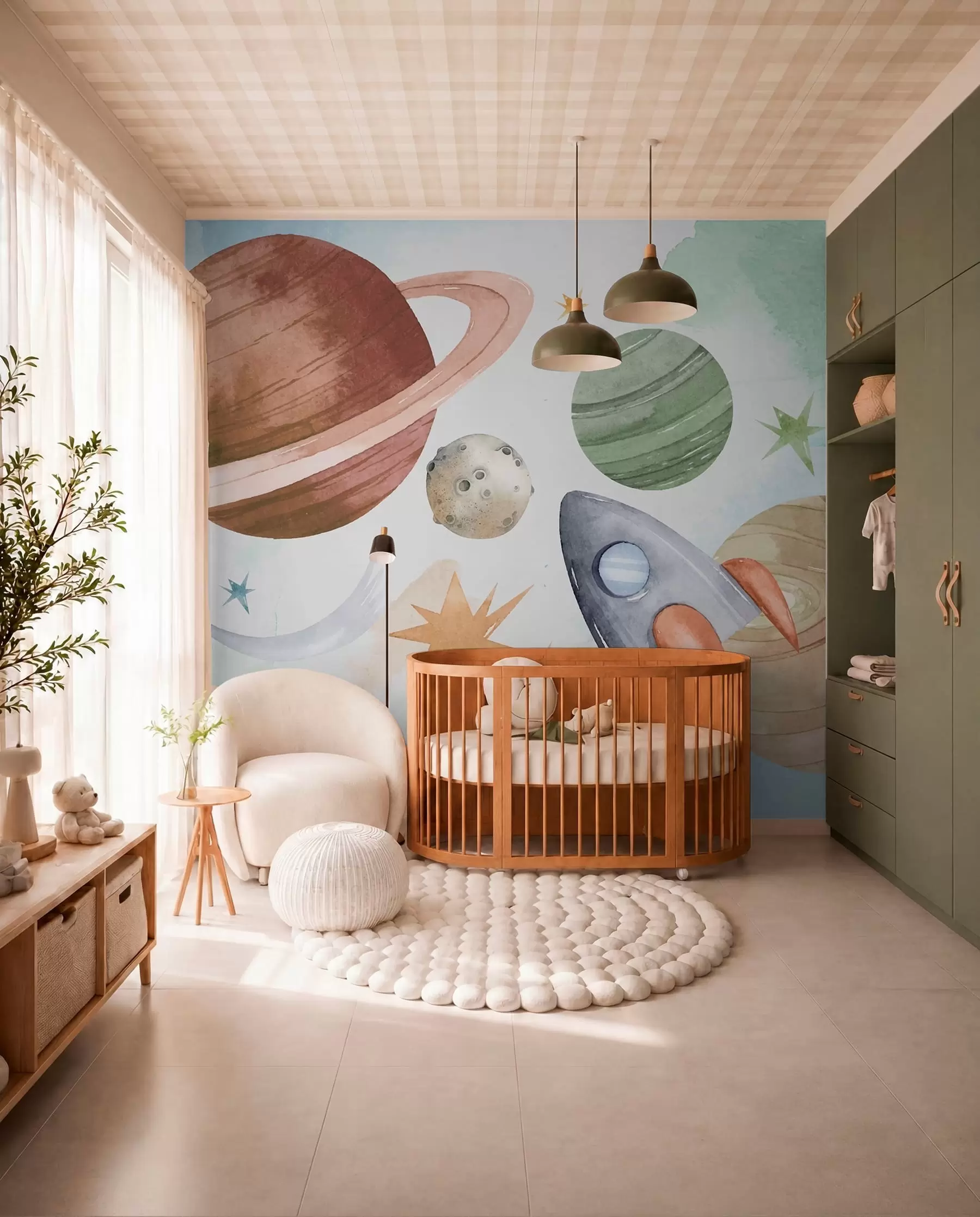 stenske poslikave Parada pastelnih planetov w00539