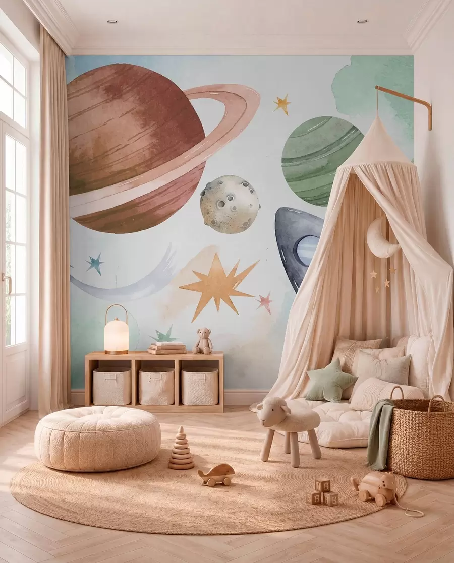 stenske poslikave Parada pastelnih planetov w00539