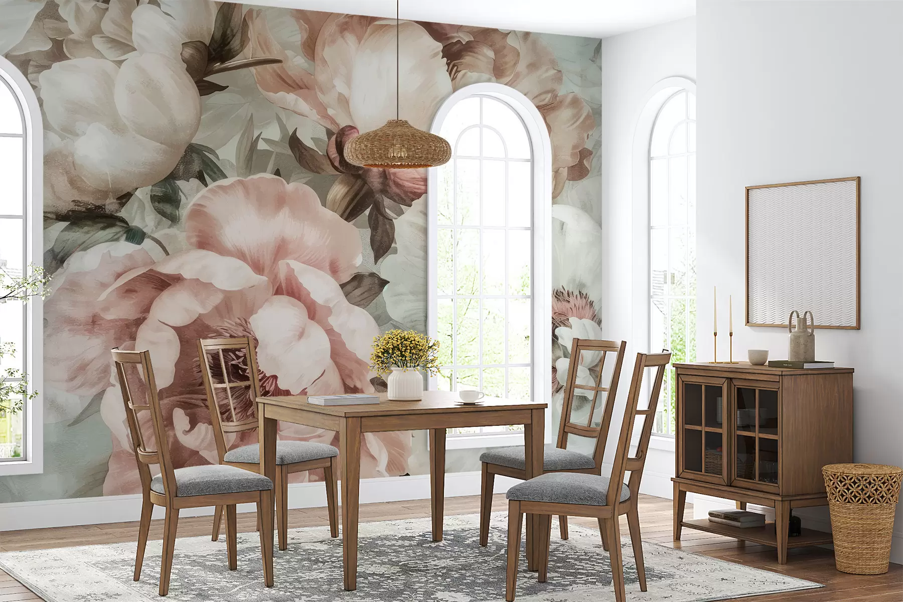 stenske poslikave Peonije w01291