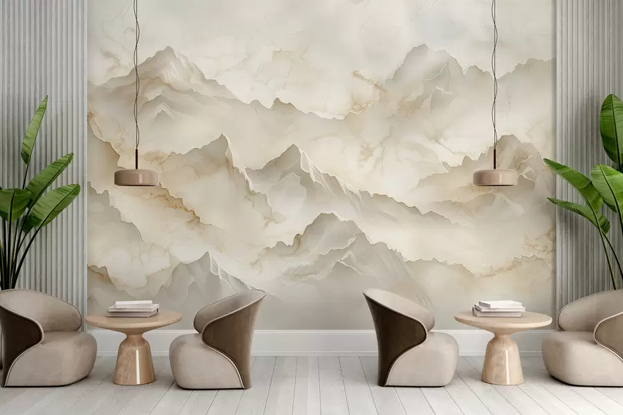 stenske poslikave Gorata pokrajina z obilico skal v slogu mehkega oniksa w01279