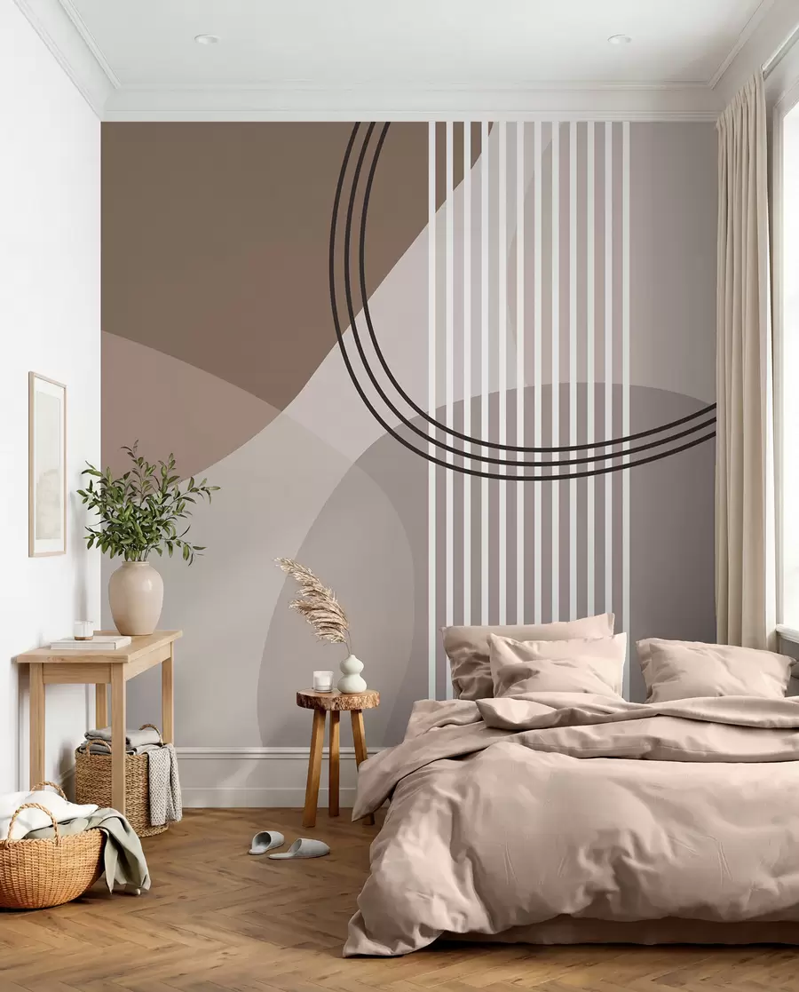 stenske poslikave Geometrijska abstrakcija črta in krog minimalizem moderen slog  w08173