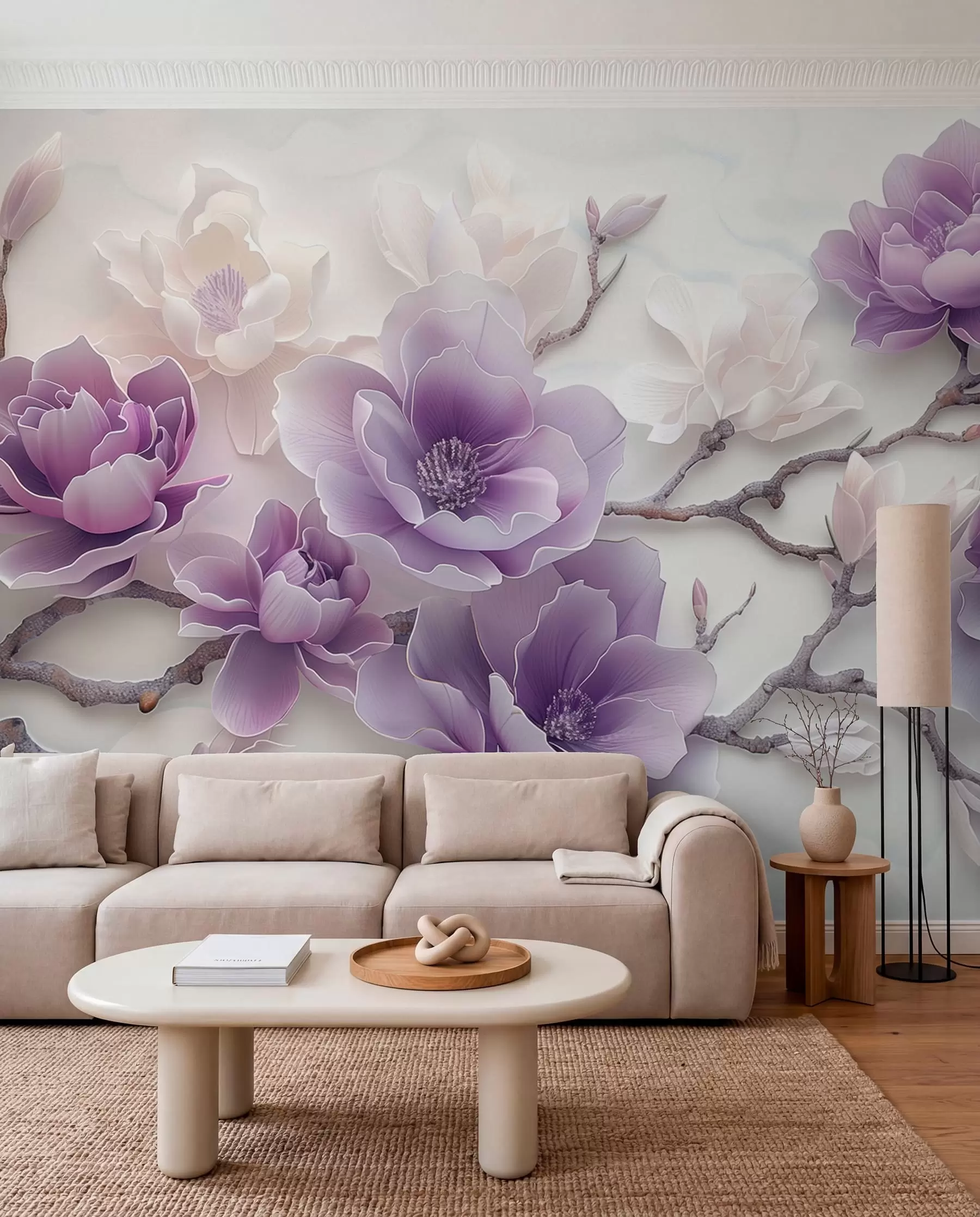 stenske poslikave Magnolija v lila w01359