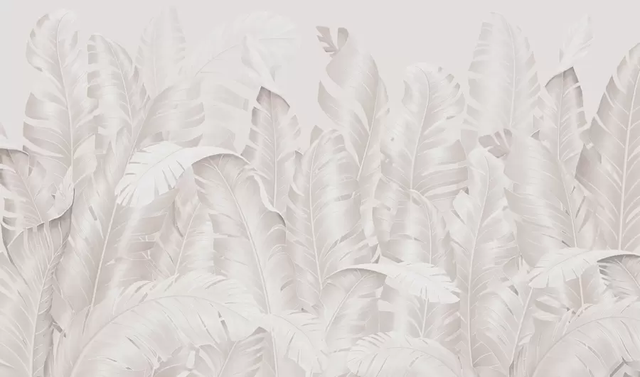 stenske poslikave Trendovsko pastelno tropsko bež listje w01481