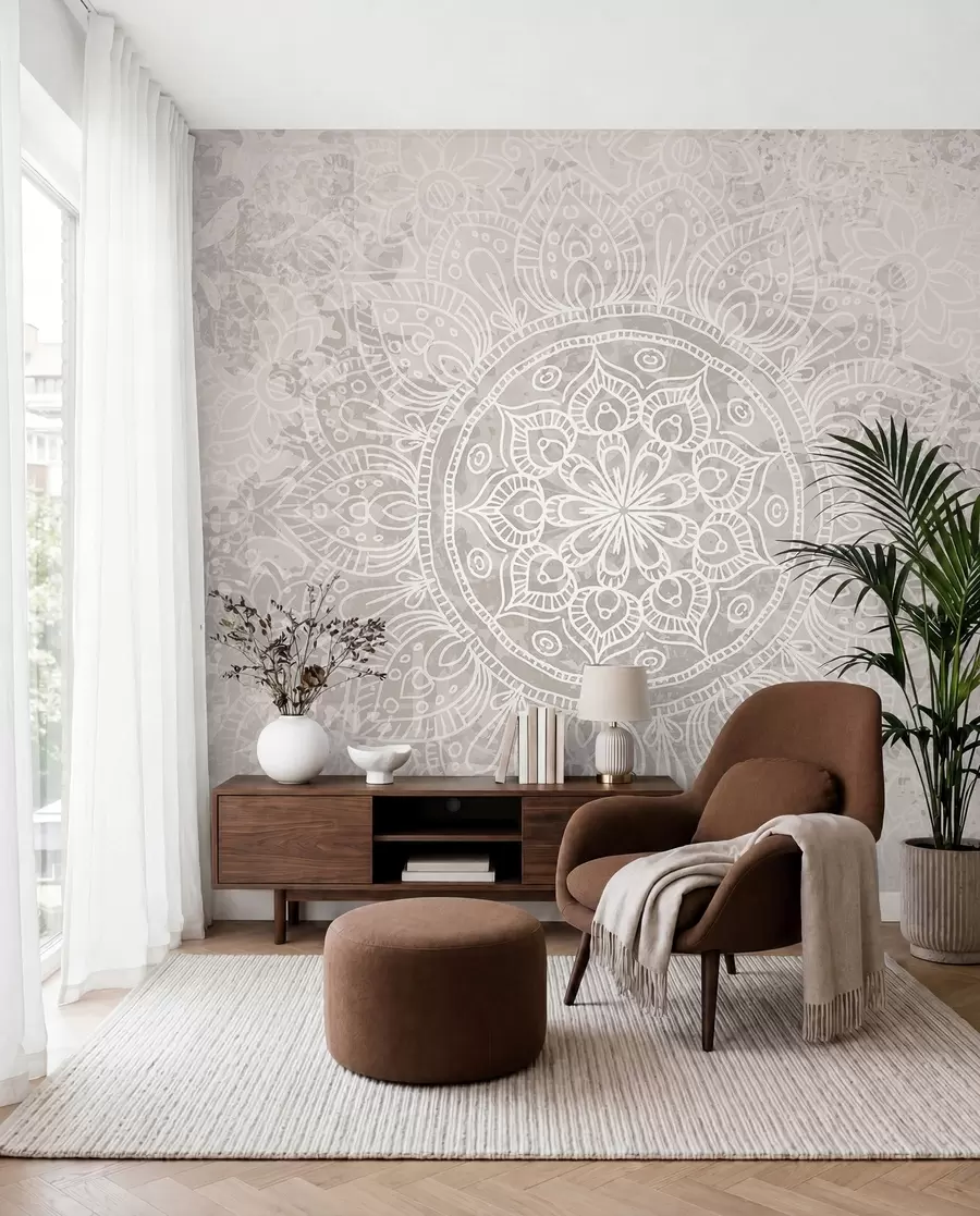 stenske poslikave Mandala tankih črt w08246