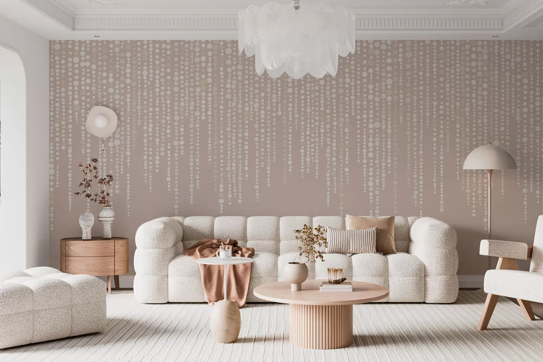 stenske poslikave Elegantne minimalistične perle w01505
