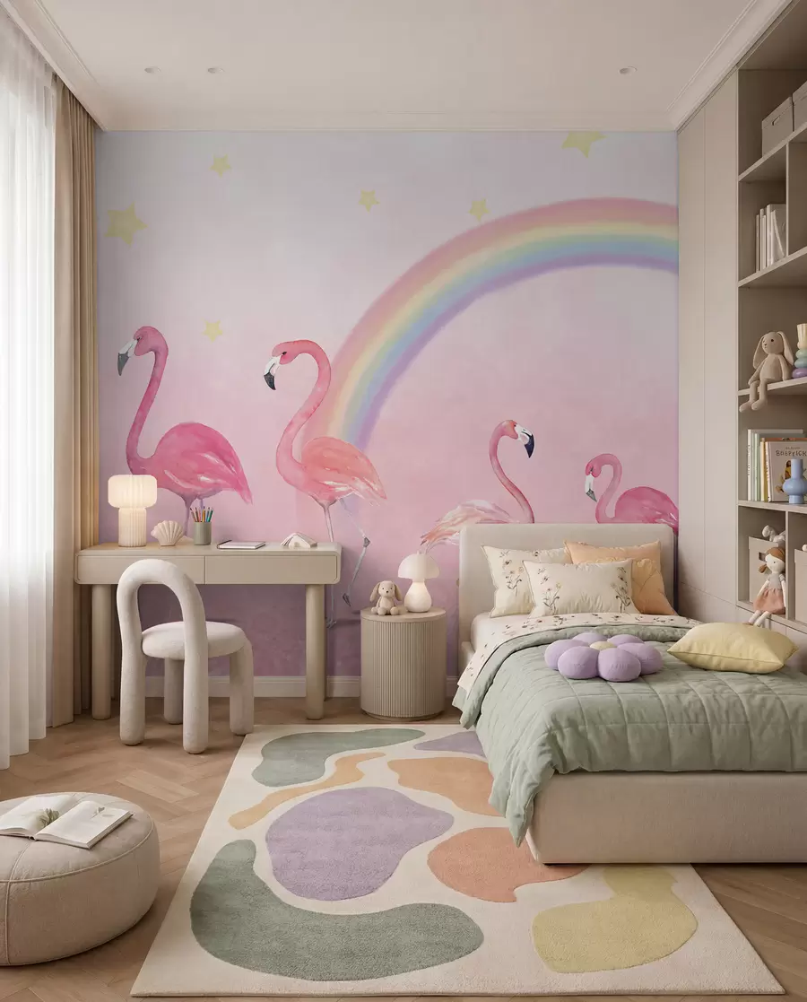 stenske poslikave Ptica, mavrica e veliki flamingo u29070