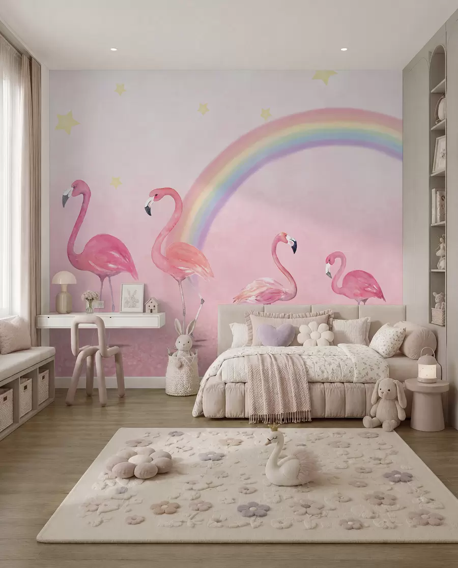 stenske poslikave Ptica, mavrica e veliki flamingo u29070