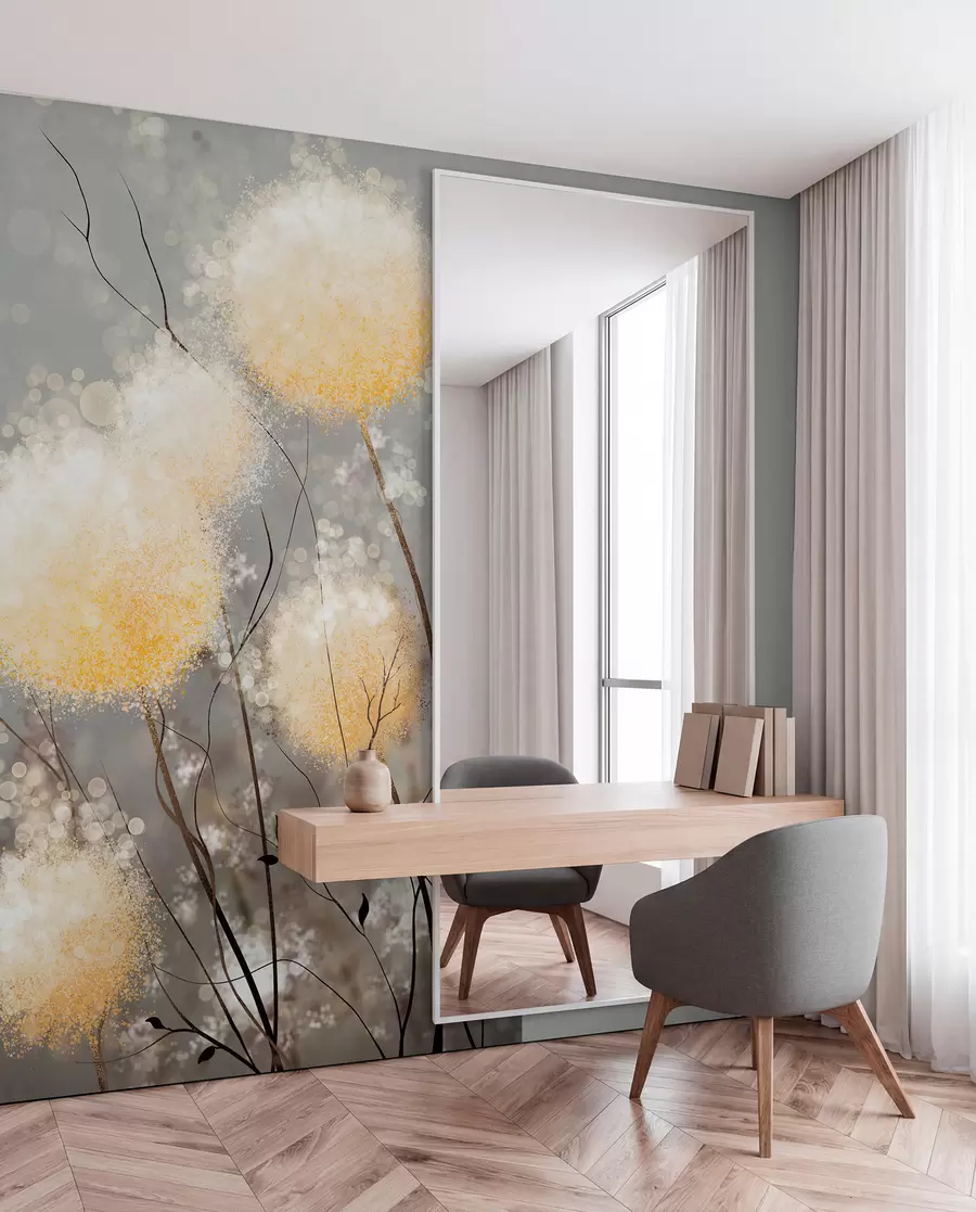 stenske poslikave Fairy dandelion bloom u33910