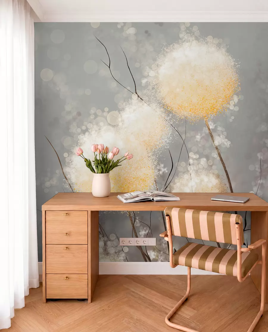 stenske poslikave Fairy dandelion bloom u33910