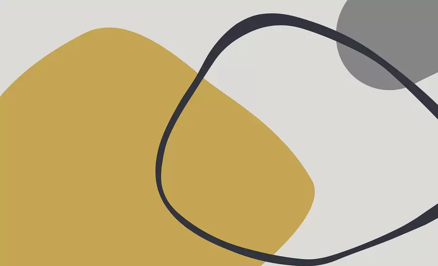 stenske poslikave Geometrijske rumene in sive oblike na svetlem ozadju w01687