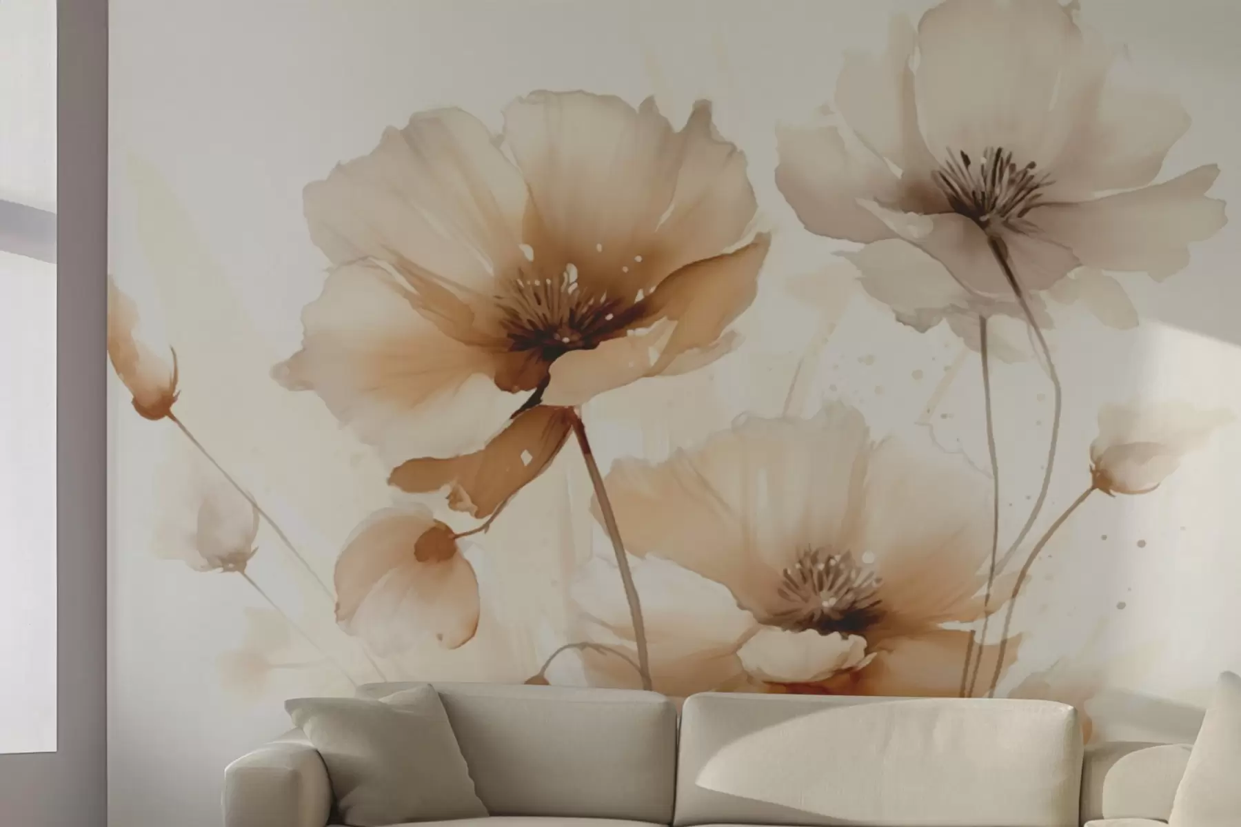 stenske poslikave Občutljivi cvetni lističi w01986