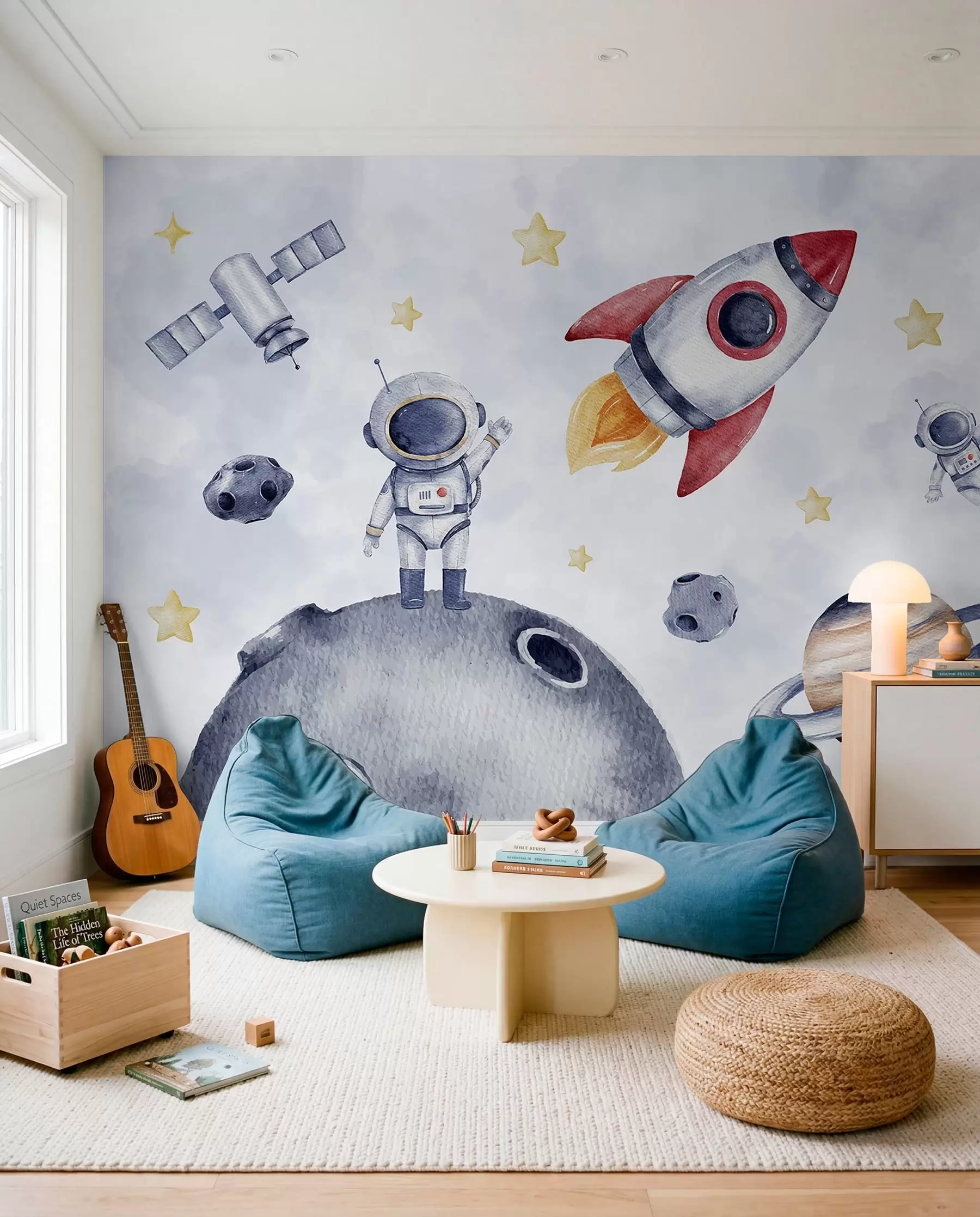 stenske poslikave Mali astronavti v letu w01461