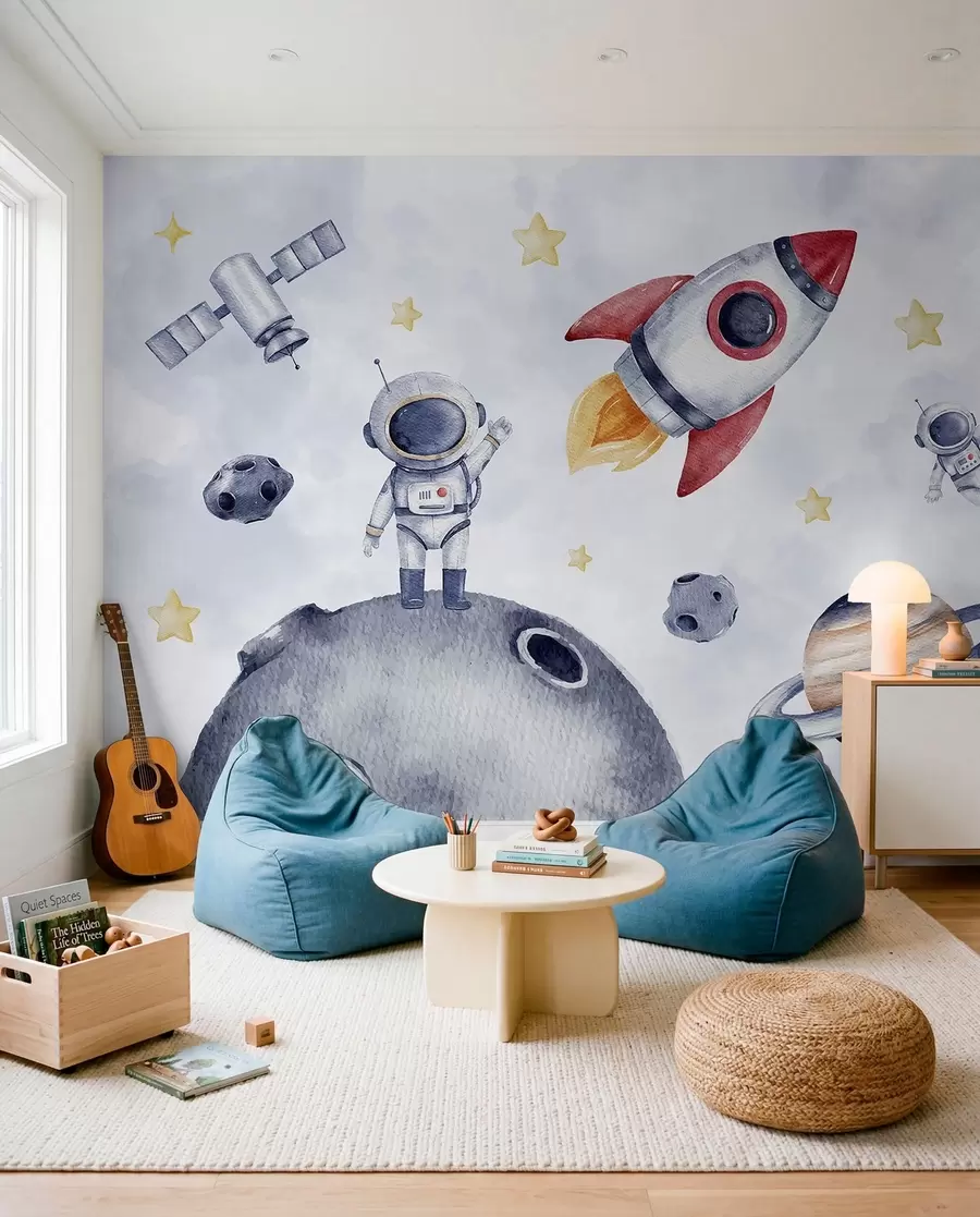 stenske poslikave Mali astronavti v letu w01461