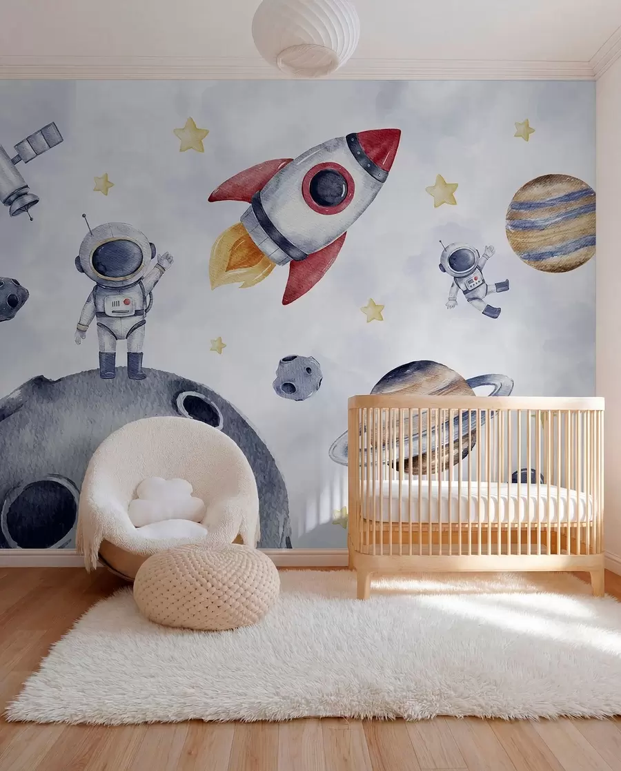 stenske poslikave Mali astronavti v letu w01461