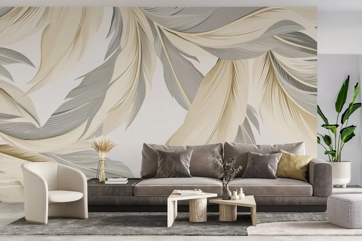 stenske poslikave Veliki listi w08398