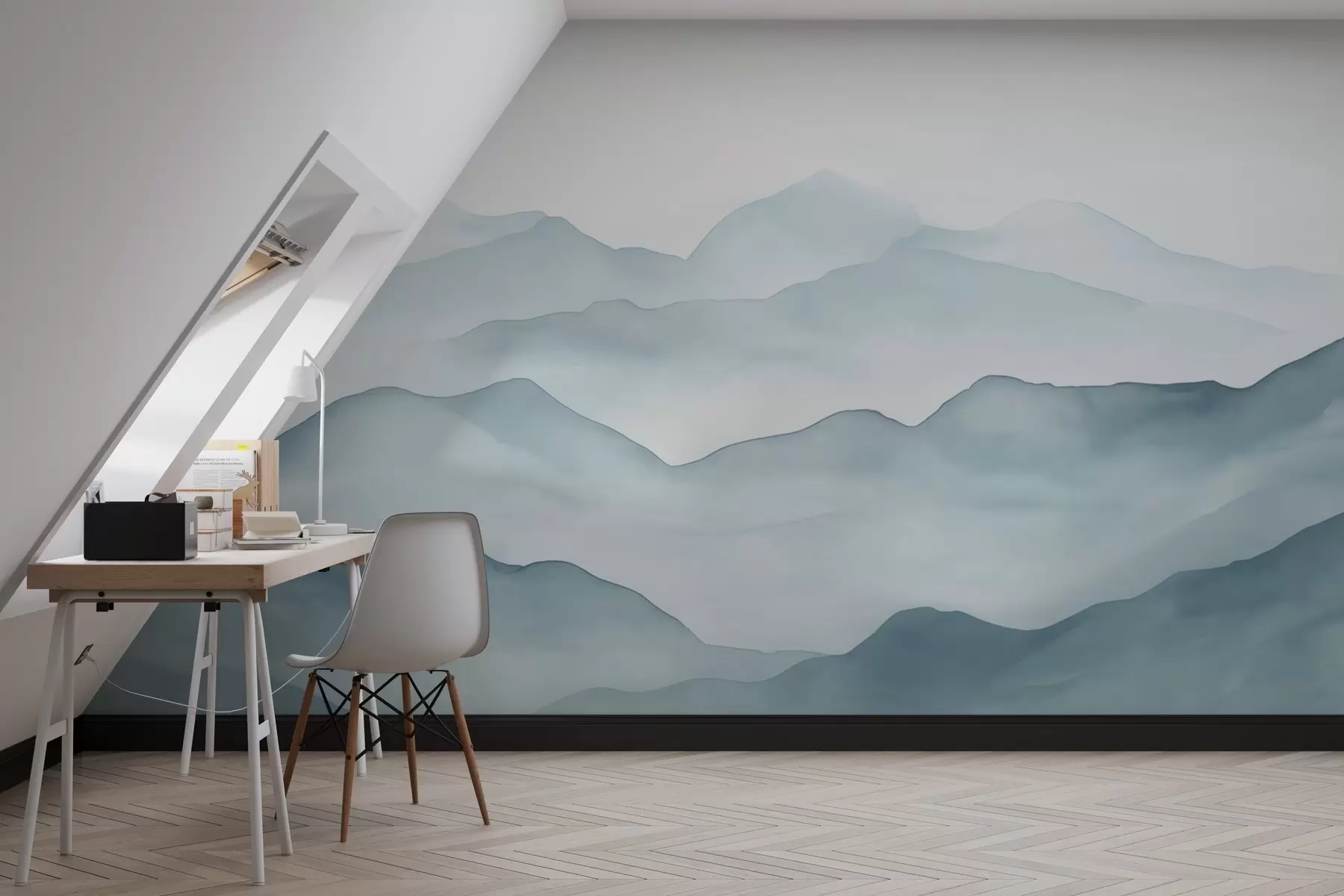 stenske poslikave Abstraktne gore w02078