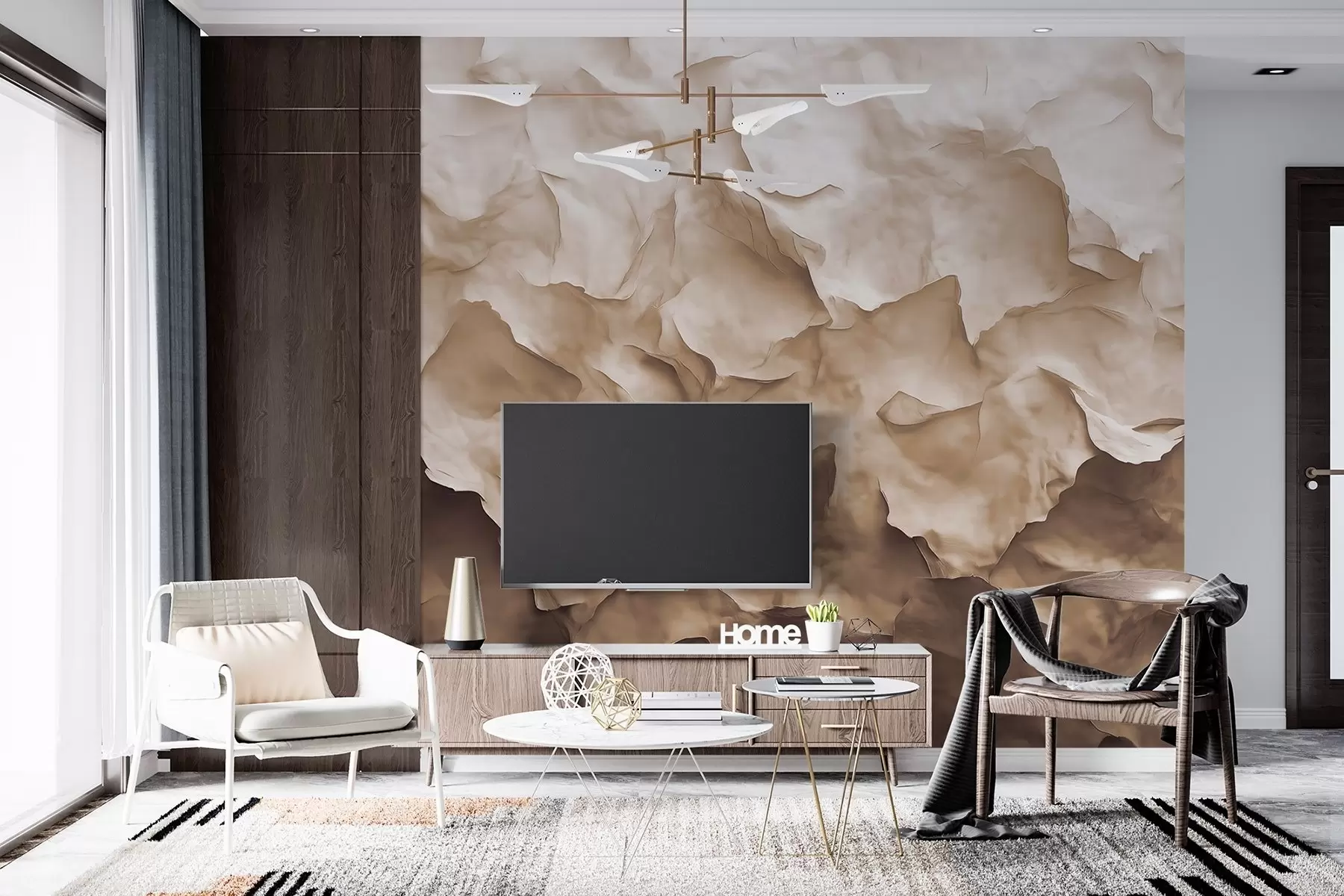 stenske poslikave Bež in bela gradientna tekstura w02067v1