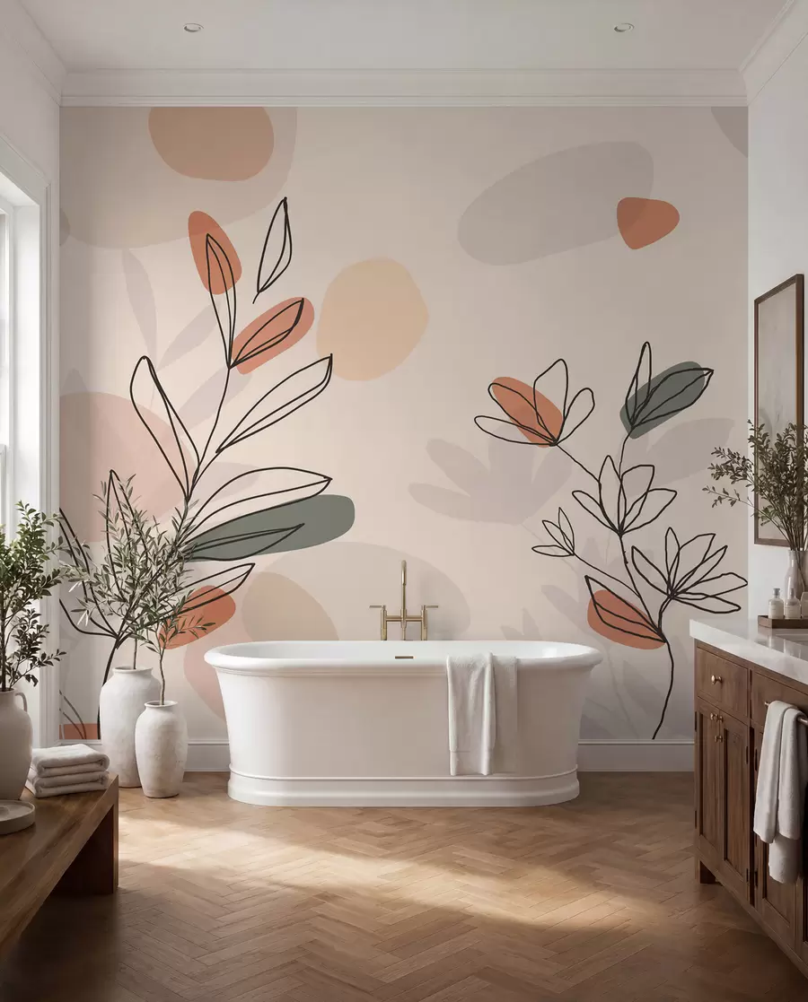 stenske poslikave Cvetje boho slog w02103