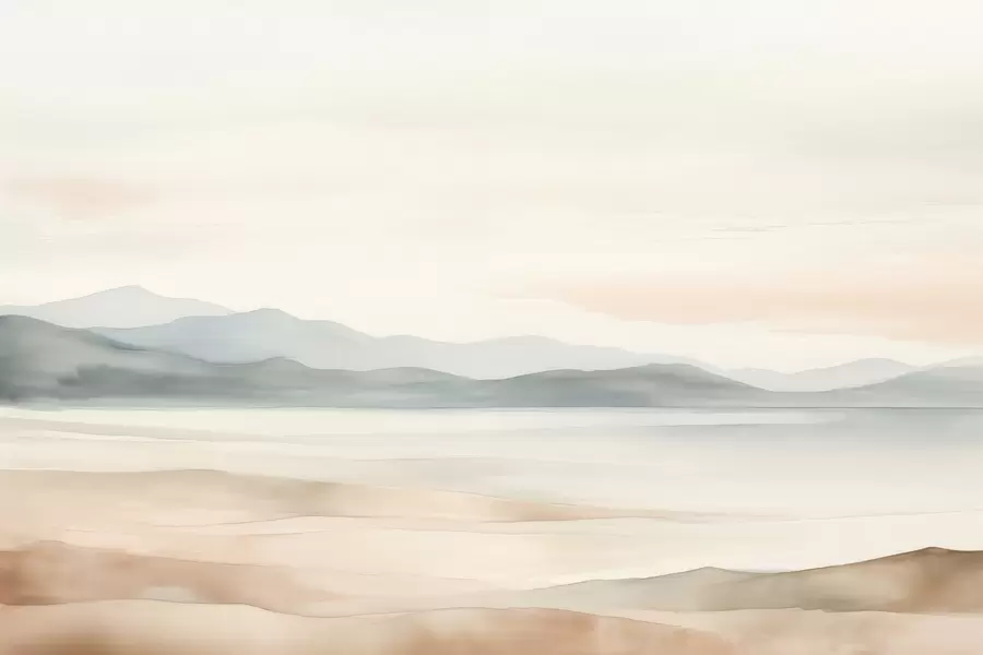 stenske poslikave Poslikana akvarelna pokrajina w02117