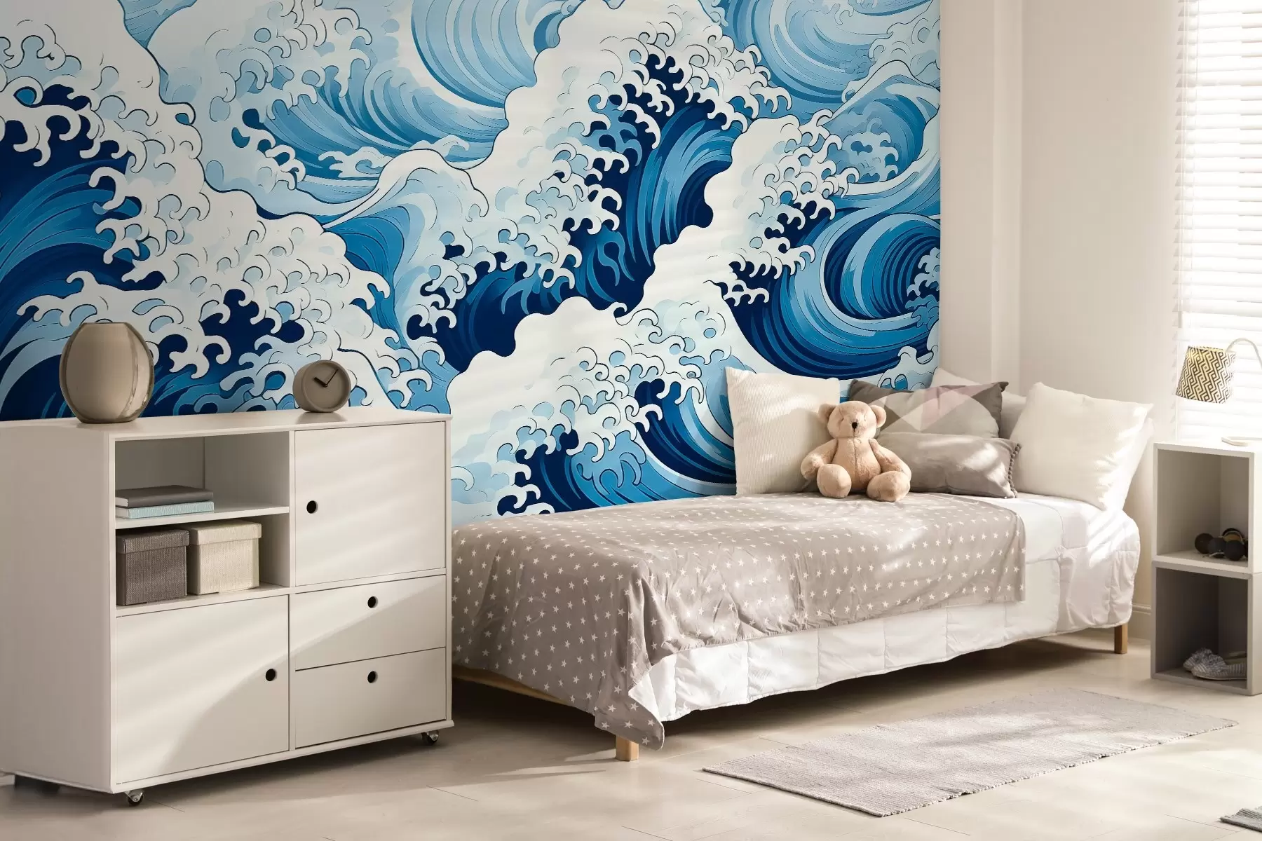 stenske poslikave Japonski valovi w02187