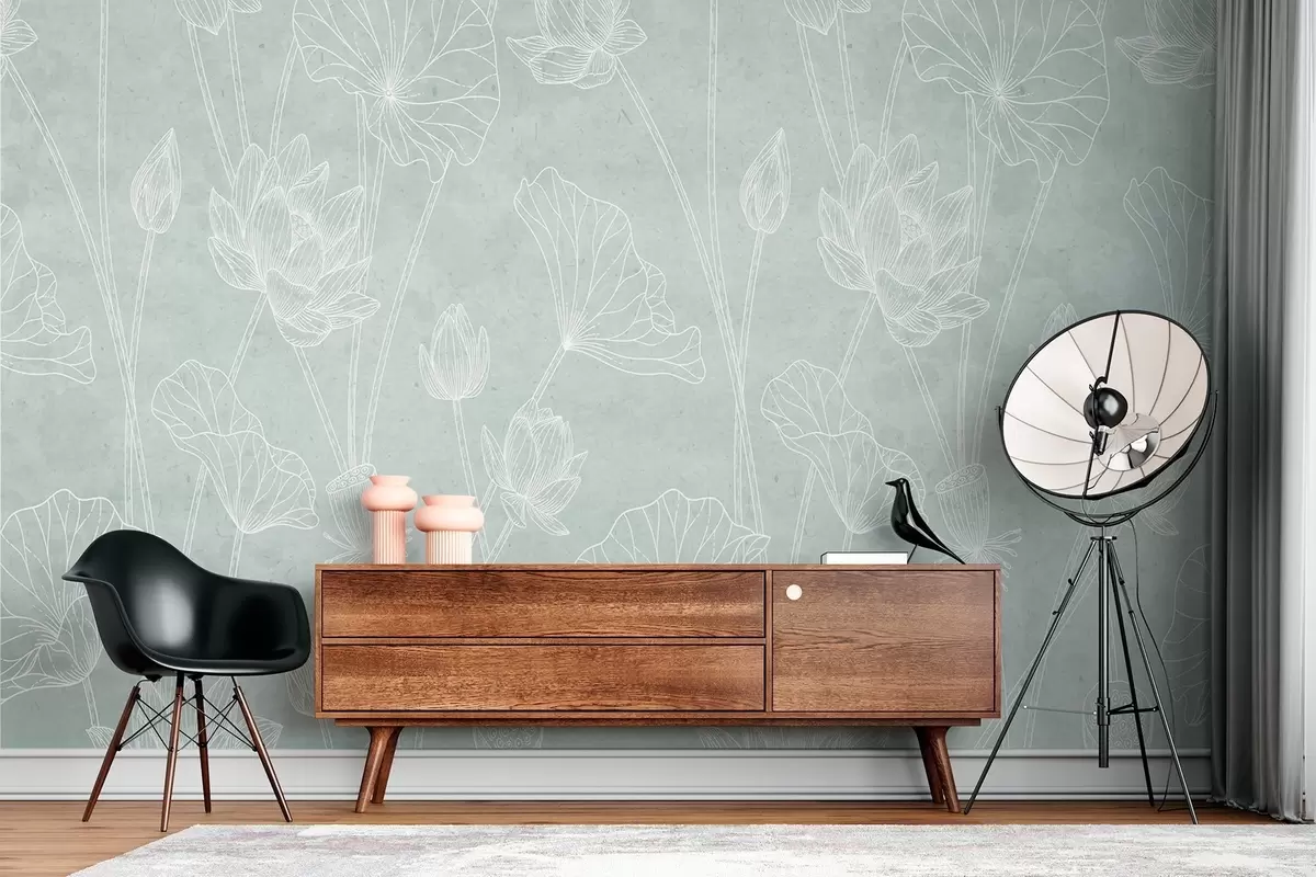 stenske poslikave Lotosi w02212v2