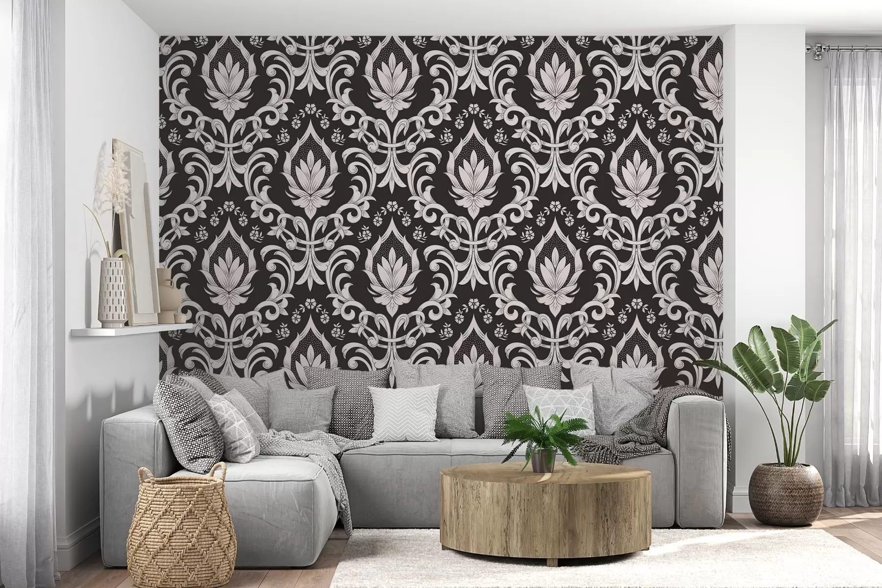 stenske poslikave Staromodni damaščanski okrasek w02246